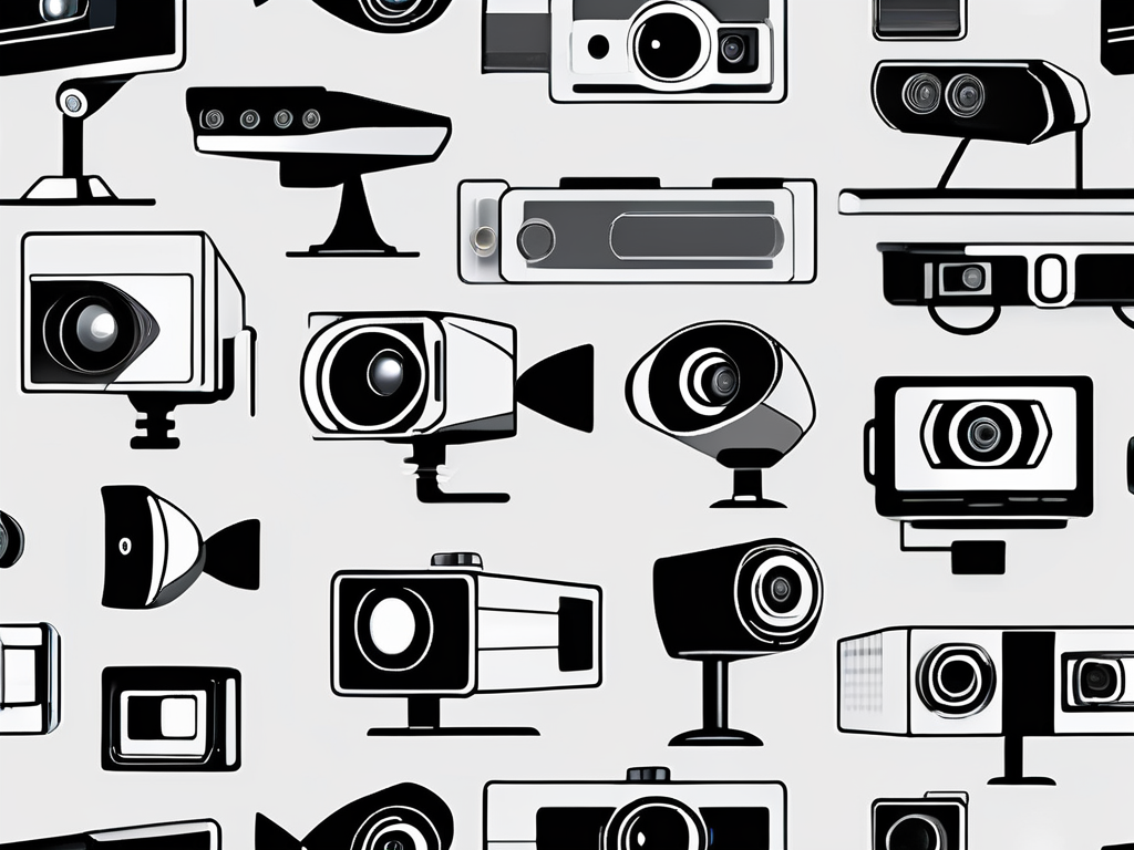 Various generations of video surveillance cameras