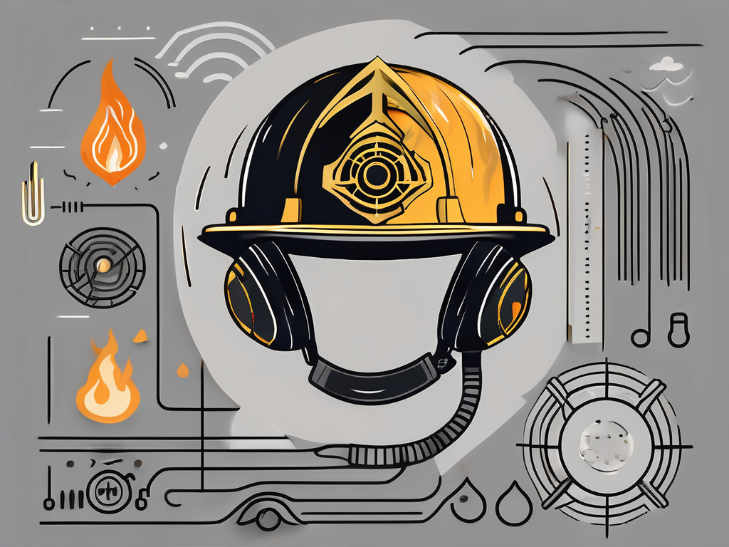 A firefighter's helmet equipped with arcs technology