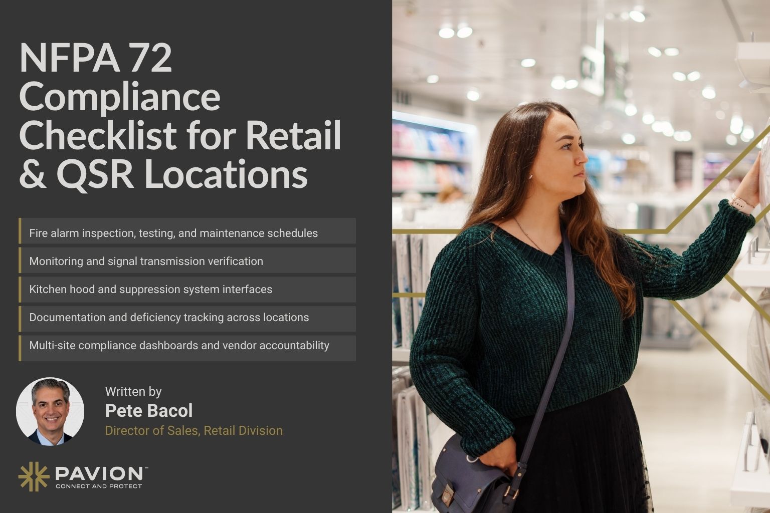 Woman shopping in retail environment.