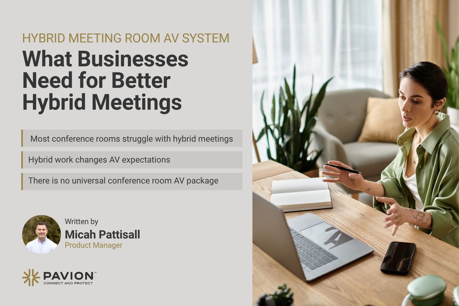 Hybrid meeting room AV system overview