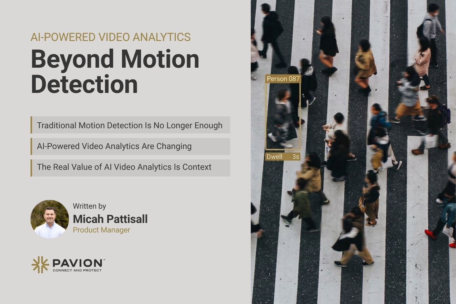 AI video analytics and motion detection